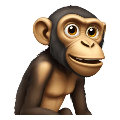 hungry monkey  sticker