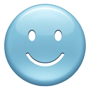 round pastel blue button with slight shine sticker