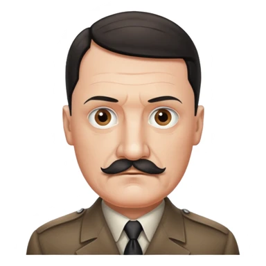 Hitler with square mustache sticker