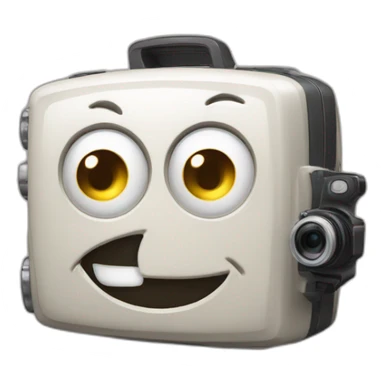 Happy Camera with a brain sticker
