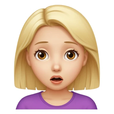 girl surprise face sticker