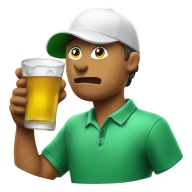 golfer drinking sticker