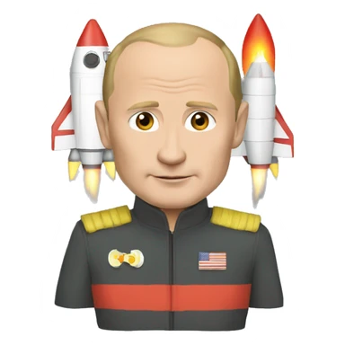 putin and rocket sticker