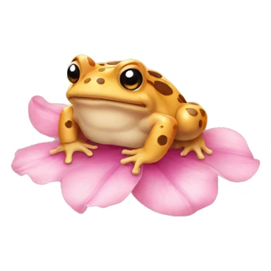 toad covered in petals sticker