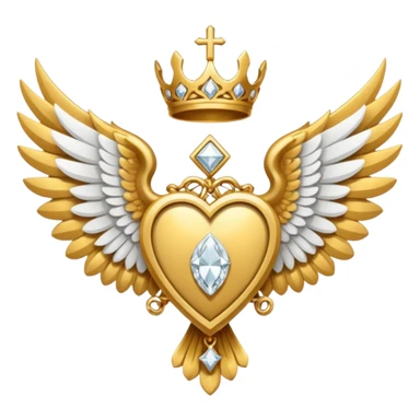 holy saint emblem with white wings and diamond in the middle sticker