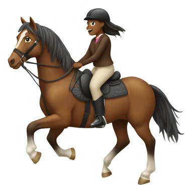 Horse with girl riding it sticker