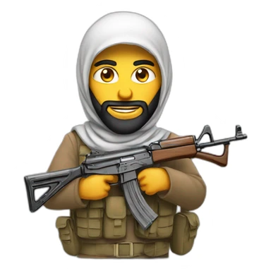 Arabe avec ak47 sticker