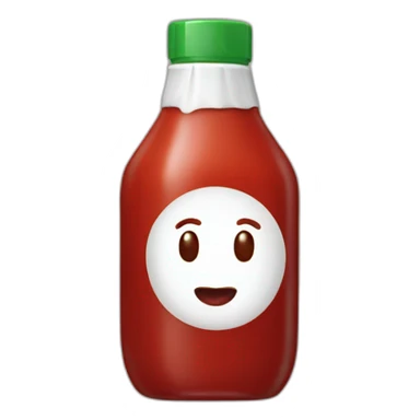 Ketchup bottle sticker