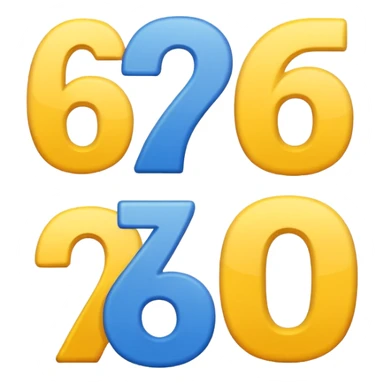 six seven number sticker