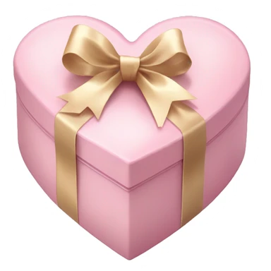 pale pink heart box, pale pink bow, filled with chocolates inside sticker