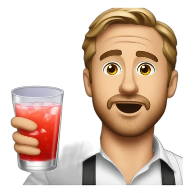 Ryan Gosling drink vodka sticker
