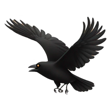 Crow flying in front of the sun sticker