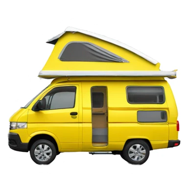 Yellow t5.1 transporter camper  sticker