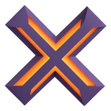 Paper with a red glowing x on top side sticker