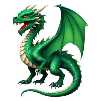 Dragon with a dragon-skull face (full body) sticker