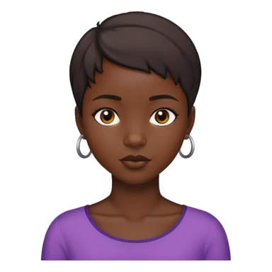 the back of african girls head sticker