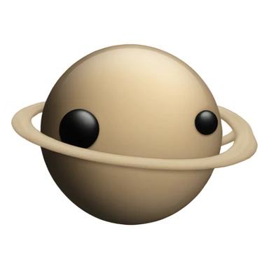 space planet beige with black sticker