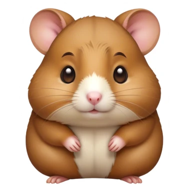 Cinematic Noble Brown Hamster Portrait Emoji, Poised and regal, with a tiny, compact build and a smooth, well-kept rich brown fur, deep-set soulful dark eyes, Simplified yet sharp and sophisticated features, highly detailed, glowing with a soft, dignified glow, high shine, intelligent and energetic, stylized with an air of miniature majesty, focused and attentive, soft glowing outline, capturing the essence of a watchful and confident rodent, so majestic it feels as though it could scurry out of the screen with effortless authority! sticker