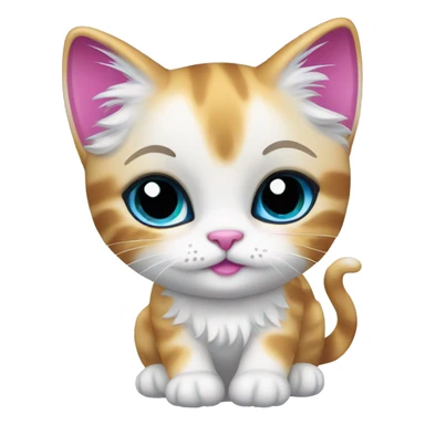 Lisa frank angel kitten  sticker
