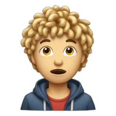 Poutin eat nuddles sticker