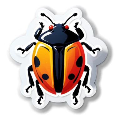 a sad bug sticker