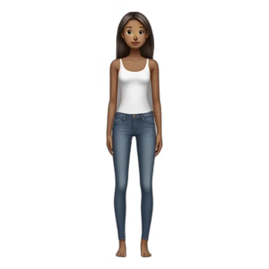 skinny model sticker