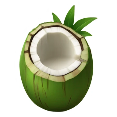   Whole green coconut drinkable sticker