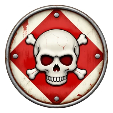danger warning skull  sign sticker
