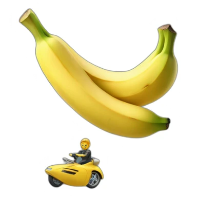 chat sur une banane volante sticker