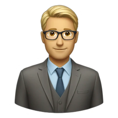 ERP consultant glasses men sticker