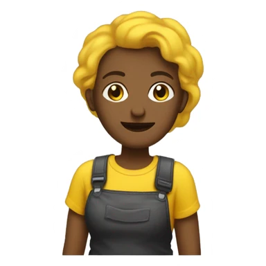 un repartidor  de sandwiches vestido con  una remera negra y amarilla que diga osvaldos sticker