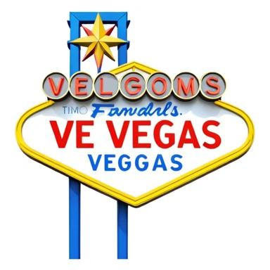 vegas sign sticker