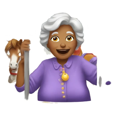 grannies on the carousel sticker