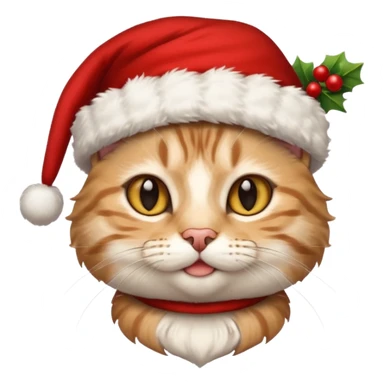кіт в новорічнной шляпці sticker