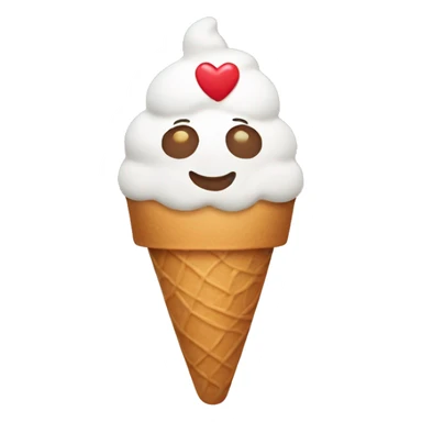 Ice cream with hearts sticker