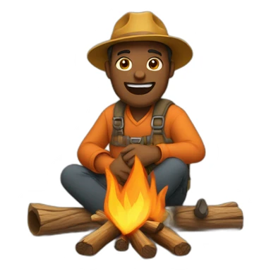 campfire man sticker