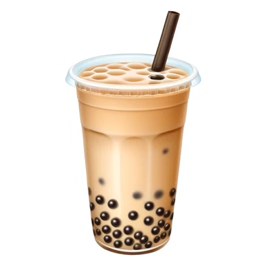 bubble tea with tapioca pearls sticker