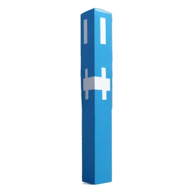 Blue cuboid pole with th lable peace pole in white sticker