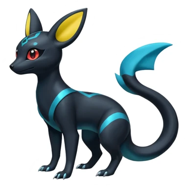 Shiny Umbreon-Amaura-Salandit-Fakémon-fusion (full body) sticker