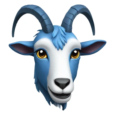 A Blue goat head sticker
