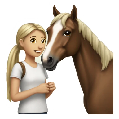 Horse and girl sticker