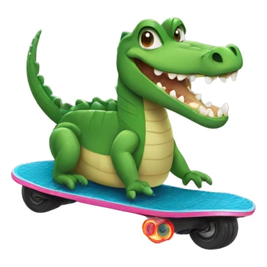 Crocodile on a hoverboard  sticker