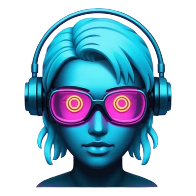 Dark glowing vaporwave neon cyberpunk sticker