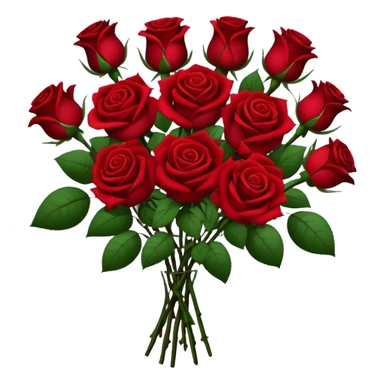 Bouquet of dark red roses sticker