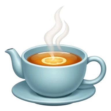 Cup of tea with a halo  sticker