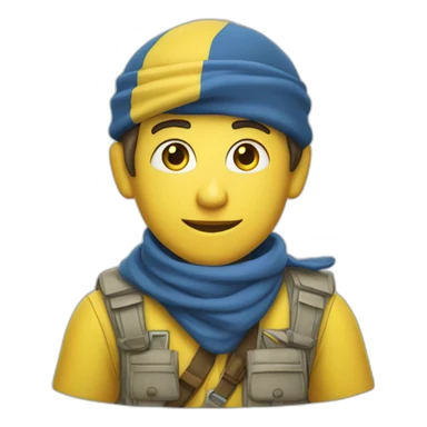 Foulard scout bleu et jaune sticker