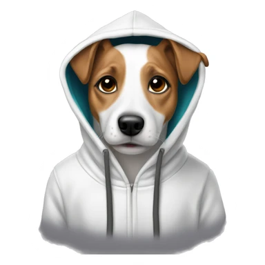 Jack-russel terrier in hoody  sticker