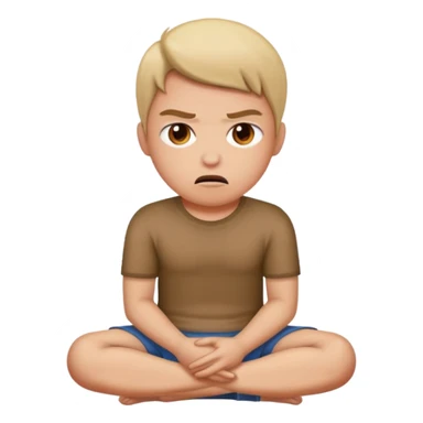 Annoyed fits sitting on face sticker