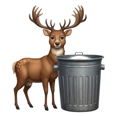 Buck with trashcan sticker