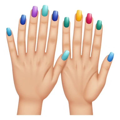 hands with nails done sticker